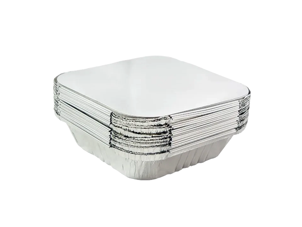 Envases de aluminio desechables cuadrados para alimentos